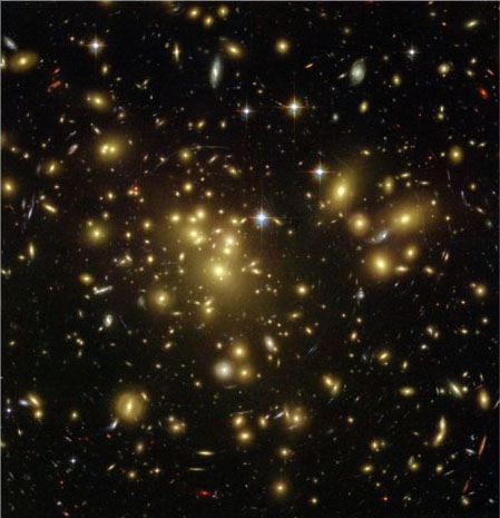 Galaxy cluster Hubble space telescope