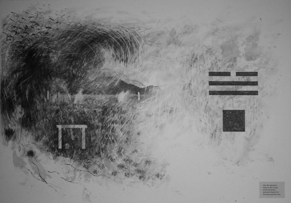 Listen to the Music March 2012 Graphite on paper 19 x 27 ins
