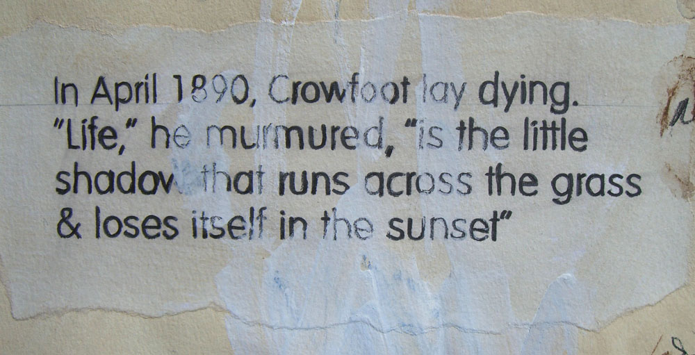 Walking with Crowfoot 2002  - detail of small text