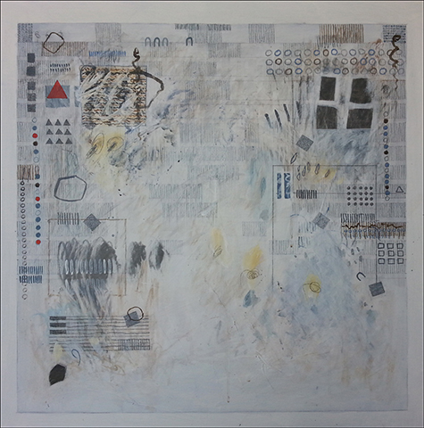 s Marking Time 1 2013-Mar 2014 595 x 595 Mixed media on canvas